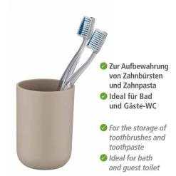 Wenko Zahnputzbecher Brasil, Kunststoff, Taupe -Einhell Verkaufsshop 3b149ed71edca615237d095d724fbeec1b7954e9 zahnputzbecher wenko brasil