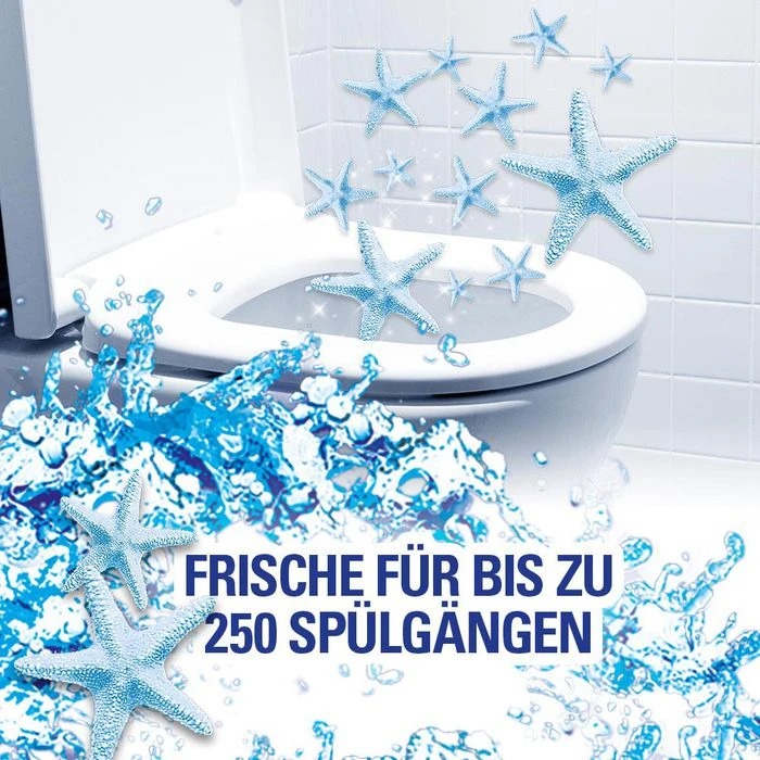 Cillit Bang Cillit-Bang WC-Duftspüler 6 In 1 Blauspüler, Ozean Frische, Im Korb, 3 Stück 2 Cillit Bang Cillit-Bang WC-Duftspüler 6 In 1 Blauspüler, Ozean Frische, Im Korb, 3 Stück – Bild 2