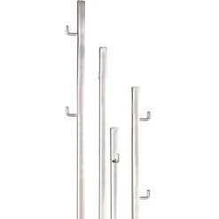 Haku-Möbel Garderobenständer 89777, Mit 8 Haken, Metall / Glas, Silber / Schwarz -Einhell Verkaufsshop 3da7fb1f4cef0281872a7c934b7a4d3695b49cb0 garderobenstaender haku moebel 89777
