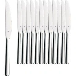WMF Menümesser Professional Base, Edelstahl, Monoblock, Silber Poliert, Set 12 Stück