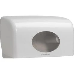 Kimberly Clark Kimberly-Clark Toilettenpapierspender Aquarius, 6992, Kunststoff, Für 2 Kleinrollen, Weiß