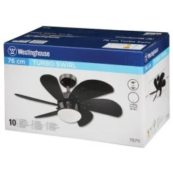 Westinghouse Deckenventilator Turbo Swirl, Ø 76cm, Mit Beleuchtung, Gun Metall, Schwarz -Einhell Verkaufsshop 4217682e6db0f868a663cb22c8c2c45e3b3f02d8 deckenventilator westinghouse turbo swirl durchschnitt 76cm