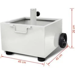 VidaXL Sonnenschirmständer 40908, Metall, 12,5 Kg, Weiß, Quadratisch, Mit Griff Und Rollen 9 VidaXL Sonnenschirmständer 40908, Metall, 12,5 Kg, Weiß, Quadratisch, Mit Griff Und Rollen -Einhell Verkaufsshop 44120c181a54dba38ca894aa03abb494f5cc355d sonnenschirmstaender vidaxl 40908 metall