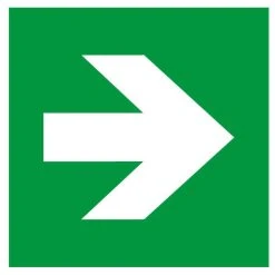 Abtec Hinweisschild ISO 7010 E006, Folie, 20 X 20 Cm, Richtungspfeil