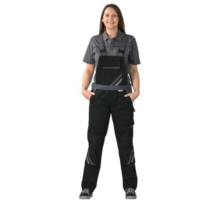 Planam Arbeitshose Highline, Damen, Latzhose, Schwarz-grau, Größe 44 2 Planam Arbeitshose Highline, Damen, Latzhose, Schwarz-grau, Größe 44 – Bild 2