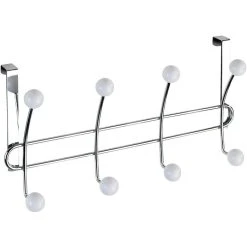 Wenko Kleiderhaken Lissa, 22679100, Für Die Tür, Weiß, Metall, 8 Haken