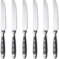 Gräwe Menümesser Nürnberg, Edelstahl 18/0, Geschmiedet, Silber / Schwarz, 6 Stück -Einhell Verkaufsshop 471bb8d01017d447d90e7b83766693f03aaeef49 menuemesser graewe nuernberg edelstahl 180