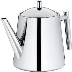 Kela Tee-Kanne Ancona 11355, Edelstahl, Mit Edelstahl-Sieb, Silber Glänzend, 0,9 L