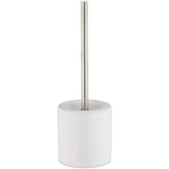 Relaxdays WC-Bürste Weiß, Bürstenhalter Aus Keramik