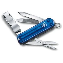 Victorinox Taschenmesser Nail Clip 580 0.6463.T2, Blau Transparent, 8 Funktionen
