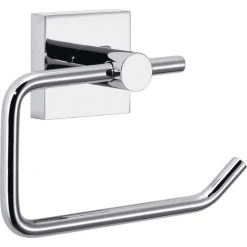 Tesa Toilettenpapierspender Ekkro, 40232, Ohne Bohren, Metall, Für 1 Kleinrolle, Silber