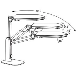 Alternative view of Eschenbach Schreibtischlampe Pure VisionLED, Silber, Mit Standfuß