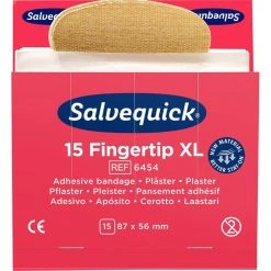 Cederroth Pflaster Salvequick Fingertip 15 Strips, Elastisch, 8,7 X 5,8cm