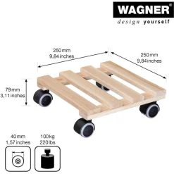 Wagner-System Pflanzenroller 20009701, Eckig, Buche Massiv, 100kg, Natur, 25 X 25cm -Einhell Verkaufsshop 5146986ef5ef68d833a82ab619629945cc35e488 pflanzenroller wagner system 20009701 eckig
