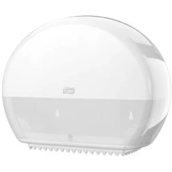 Tork Toilettenpapierspender Elevation, 555000, T2, Kunststoff, Für Mini Jumbo Rollen, Weiß