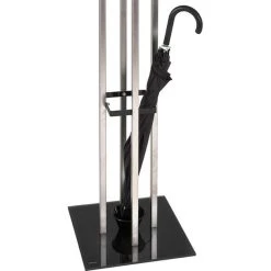 Haku-Möbel Garderobenständer 89777, Mit 8 Haken, Metall / Glas, Silber / Schwarz -Einhell Verkaufsshop 52a27de3927603b79889e13aed6e2d7e1471b359 garderobenstaender haku moebel 89777