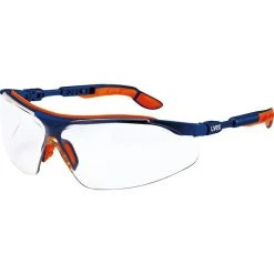 Uvex Schutzbrille I-vo 9160.265, Bügelbrille, Farblos / Blau-orange