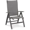 BEST Gartenstuhl Varese, Stoff, Hochlehner, Verstellbar, Anthrazit, Klappbar