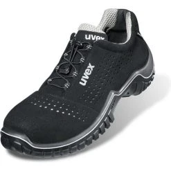 Uvex Sicherheitsschuhe Motion Style 69898 S1 ESD, Halbschuhe, Unisex, Microvelours, Schwarz, Gr. 43