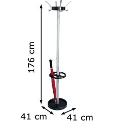 Kerkmann Garderobenständer Public Classic, 6274, Mit 12 Haken, Metall, Schwarz / Silber -Einhell Verkaufsshop 546001b6edc59b17f310735b65c4f4bae3a523d3 garderobenstaender kerkmann public classic 6274
