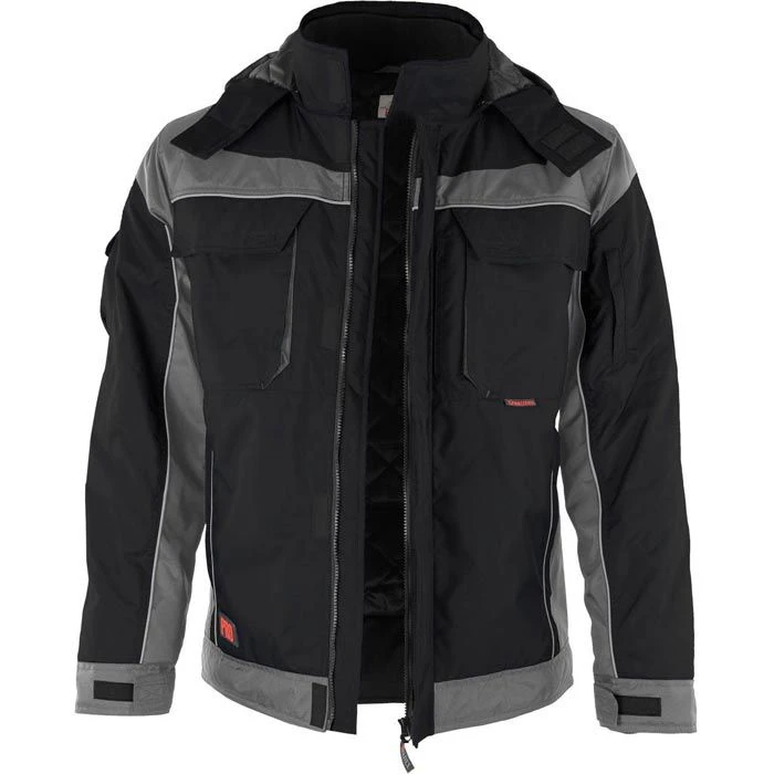 Qualitex Arbeitsjacke PRO, 203045, Winterjacke, Schwarz-grau, Winddicht, Größe L 1 Qualitex Arbeitsjacke PRO, 203045, Winterjacke, Schwarz-grau, Winddicht, Größe L