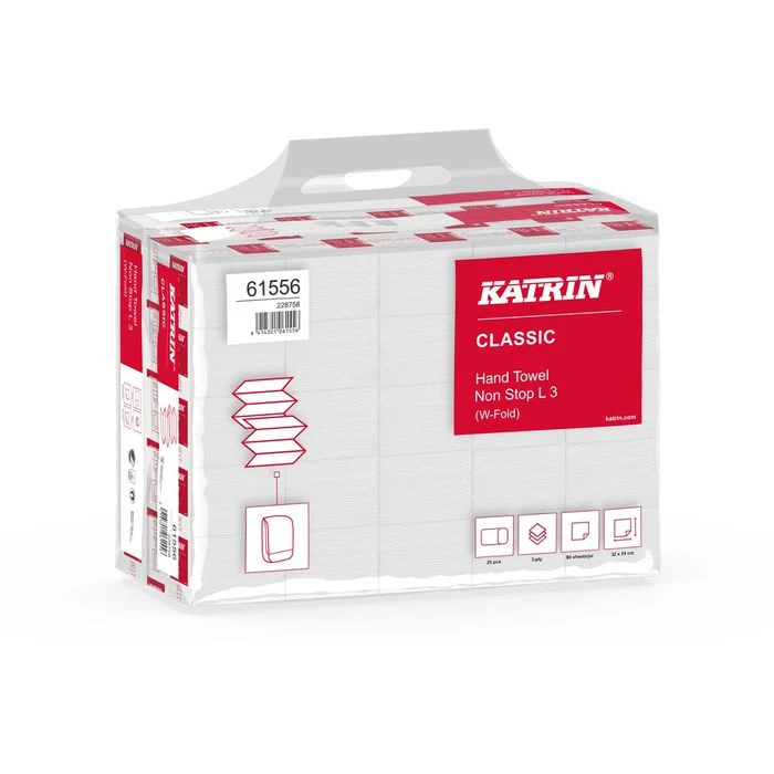 Katrin Papierhandtücher Classic Non Stop L 3 Wide, 3-lagig, Interfold-Falz, 24 X 32 Cm, 2250 Stück 5 Katrin Papierhandtücher Classic Non Stop L 3 Wide, 3-lagig, Interfold-Falz, 24 X 32 Cm, 2250 Stück – Bild 5