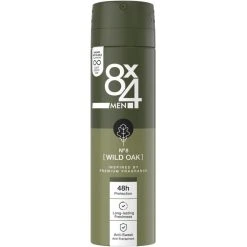 8x4 Deodorant Men No8 Wild Oak, 150ml, Für Herren, Antitranspirant, Spray