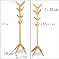 Relaxdays Garderobenständer 10022762, Mit 8 Haken, Bambus, Natur -Einhell Verkaufsshop 57c0735b9d7f9d519c77a3d5fa3313bc9f132f58 garderobenstaender relaxdays 10022762