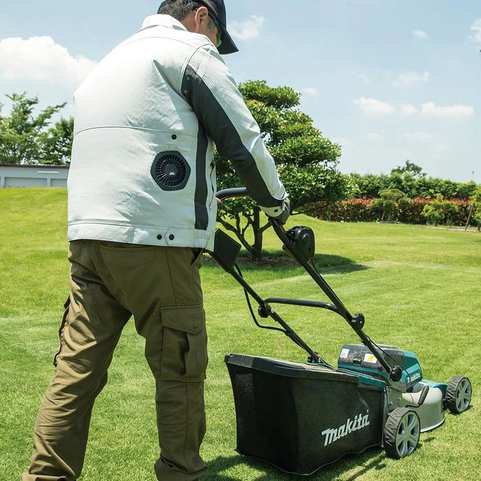 Makita Arbeitsjacke Akku-Klimajacke, DFJ213ZXL, Klimajacke 12V/14,4V/18V, Grau, Winddicht, Gr. XL 2 Makita Arbeitsjacke Akku-Klimajacke, DFJ213ZXL, Klimajacke 12V/14,4V/18V, Grau, Winddicht, Gr. XL – Bild 2