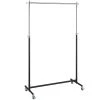 Jankurtz Garderobenständer Boston, 494209, Mit Rollen, Ausziehbar, Metall, Schwarz / Silber