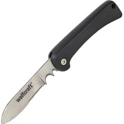 Wolfcraft Klappmesser 4122000, Klingenlänge 8,5cm, Kunststoff, Schwarz