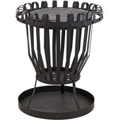 DEMA Feuerschale XXL 17525, Ø 48,5cm, Metall, Mit Grillrost