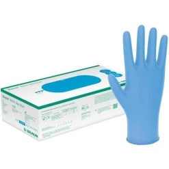 B. Braun B.Braun Einmalhandschuhe Vasco Nitril Sky-blue, Puderfrei, 9206929, Blau, 200 Stück, Größe M