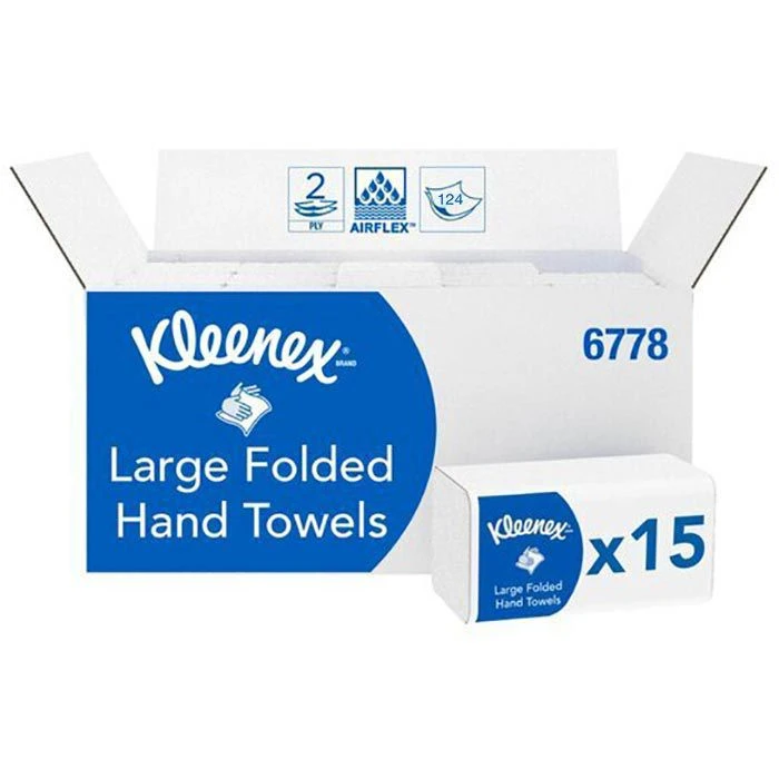 Kimberly-Clark Papierhandtücher Kleenex Ultra 6778, 2-lagig, Interfold-Falz, 21,5 X 31,5cm, 1860 Stück 1 Kimberly-Clark Papierhandtücher Kleenex Ultra 6778, 2-lagig, Interfold-Falz, 21,5 X 31,5cm, 1860 Stück