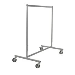 Kongamek Garderobenständer KM113500, Bis 75 Kg, Mit Rollen, Davon 2 Feststellbar, Metall, Grau