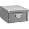Zeller Aufbewahrungsbox 17599, 22Liter17928, Mit Deckel, Pappe, Grau, A4, 33 X 40 X 17cm