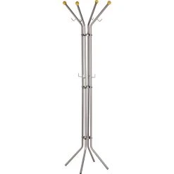 Alco Garderobenständer 2800, Mit 12 Haken, Metall, Silber