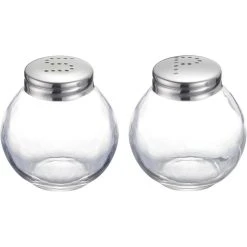 Westmark Salz-und-Pfefferstreuer Roma 65462270, Set, Aus Glas / Edelstahl, Transparent