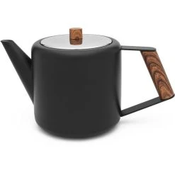 Bredemeijer Tee-Kanne Boston, Edelstahl, Doppelwandig, Schwarz Matt, 1,1 L