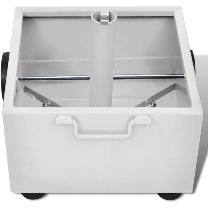 VidaXL Sonnenschirmständer 40908, Metall, 12,5 Kg, Weiß, Quadratisch, Mit Griff Und Rollen 4 VidaXL Sonnenschirmständer 40908, Metall, 12,5 Kg, Weiß, Quadratisch, Mit Griff Und Rollen – Bild 4