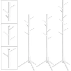 Vasagle Garderobenständer RCR04WT, Mit 8 Haken, Holz, Weiß -Einhell Verkaufsshop 64b7a1c6cedff170726abf591e19c94d068e2393 garderobenstaender vasagle rcr04wt