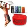 ActiveVikings Fitnessband Pull-Up Stoff, 1m, Sehr Leichter Widerstand, Rot, Loop