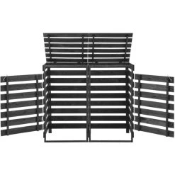 VidaXL Mülltonnenbox 315411, Bis 240 Liter, Für 2 Mülltonnen, Verriegelbar, Schwarz, Holz -Einhell Verkaufsshop 665dbd9a404373469e5ae6b403316bc30b2e42bf muelltonnenbox vidaxl 315411 bis 240 liter