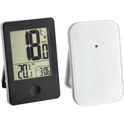 TFA Thermometer 30.3051.01 POP Innen/außen, Digital, Inkl. Funk-Sensor, Schwarz
