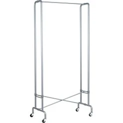 Unilux Garderobenständer Foldy, 400050665, Mit Rollen, Faltbar, Metall, Silber