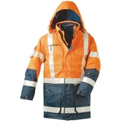 Elysee Arbeitsjacke WALLACE 23431-3, Warnschutzjacke, Signalorange, Wasserdicht, Gr. XL