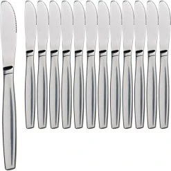 Gräwe Menümesser Königstein, Edelstahl 18/0, Rostfrei, Silber, 12 Stück