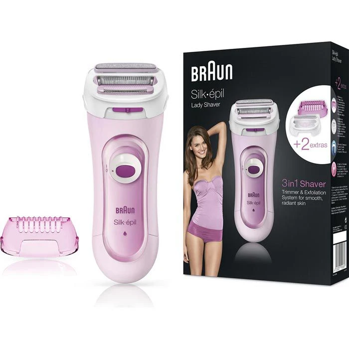 Braun Rasierer Silk-epil Lady Shaver 5360, Rosa, Für Frauen, Trockenrasierer, Inkl. Peeling-Aufsatz 5 Braun Rasierer Silk-epil Lady Shaver 5360, Rosa, Für Frauen, Trockenrasierer, Inkl. Peeling-Aufsatz – Bild 5