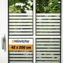 Hinrichs Fensterfolie 2521, Streifenoptik, Selbsthaftend, 42cm X 2m