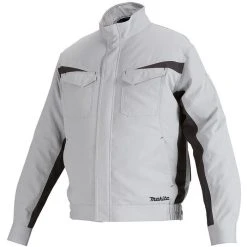 Makita Arbeitsjacke Akku-Klimajacke, DFJ213ZXL, Klimajacke 12V/14,4V/18V, Grau, Winddicht, Gr. XL
